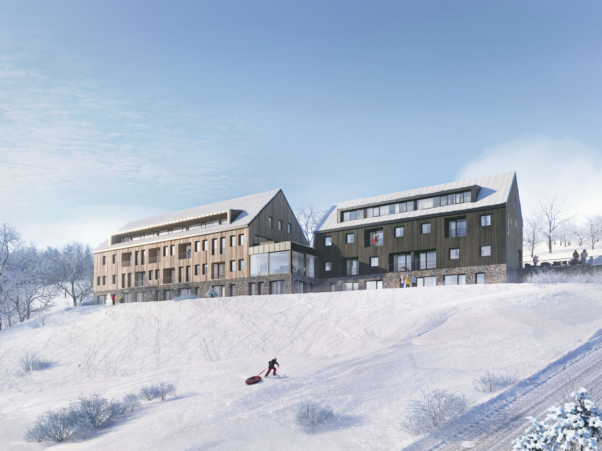Crescon postaví v Peci pod Sněžkou na sjezdovce nový projekt horských apartmánů Zahrádky 1000 