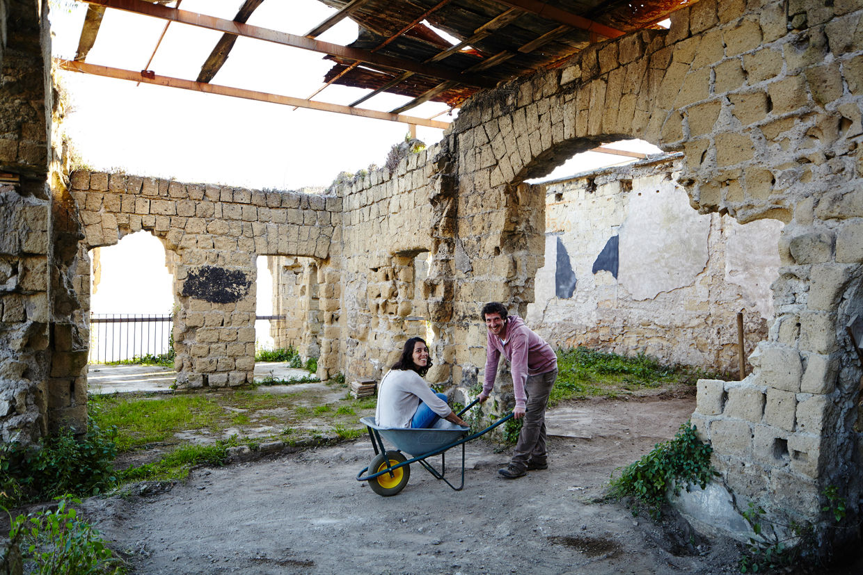 Young family transforms monastery ruins in the heart of Naples into stunning home