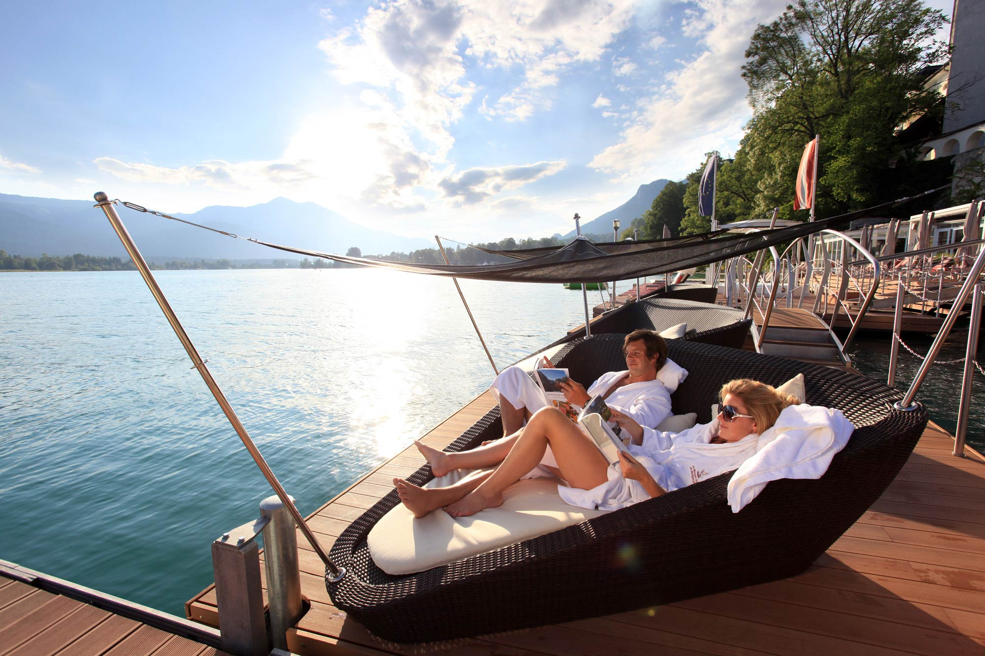 Hotel na jezeře Wolfgangsee je pravá romantika.