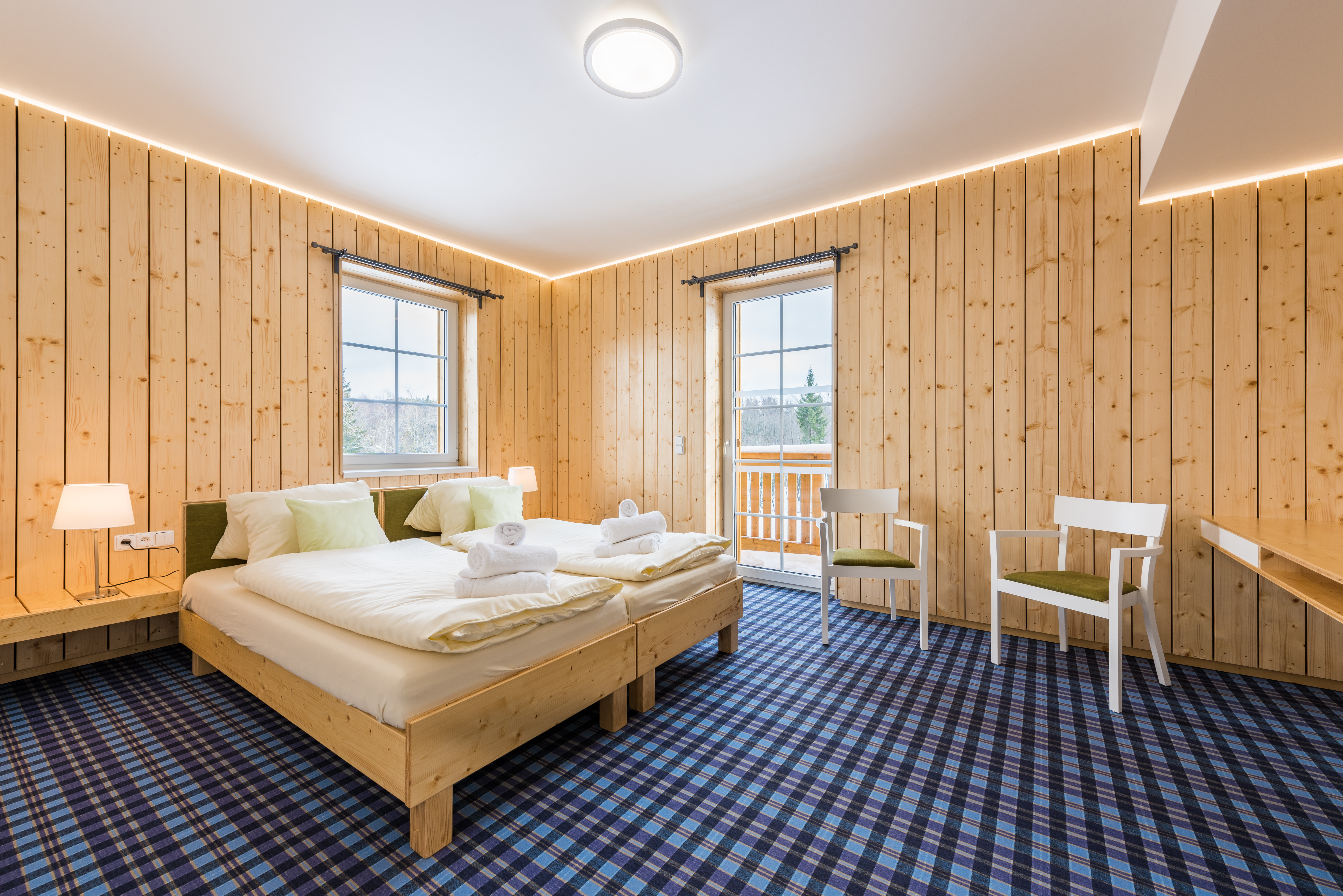 Chalupa Prášilského ráje překvapí příjemným wellness s bazénem